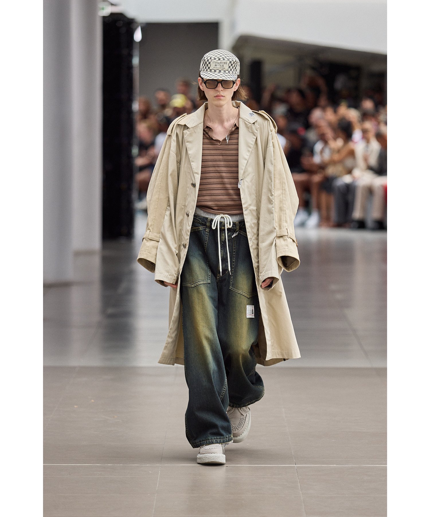 Sweat Pants Combined Denim Pants