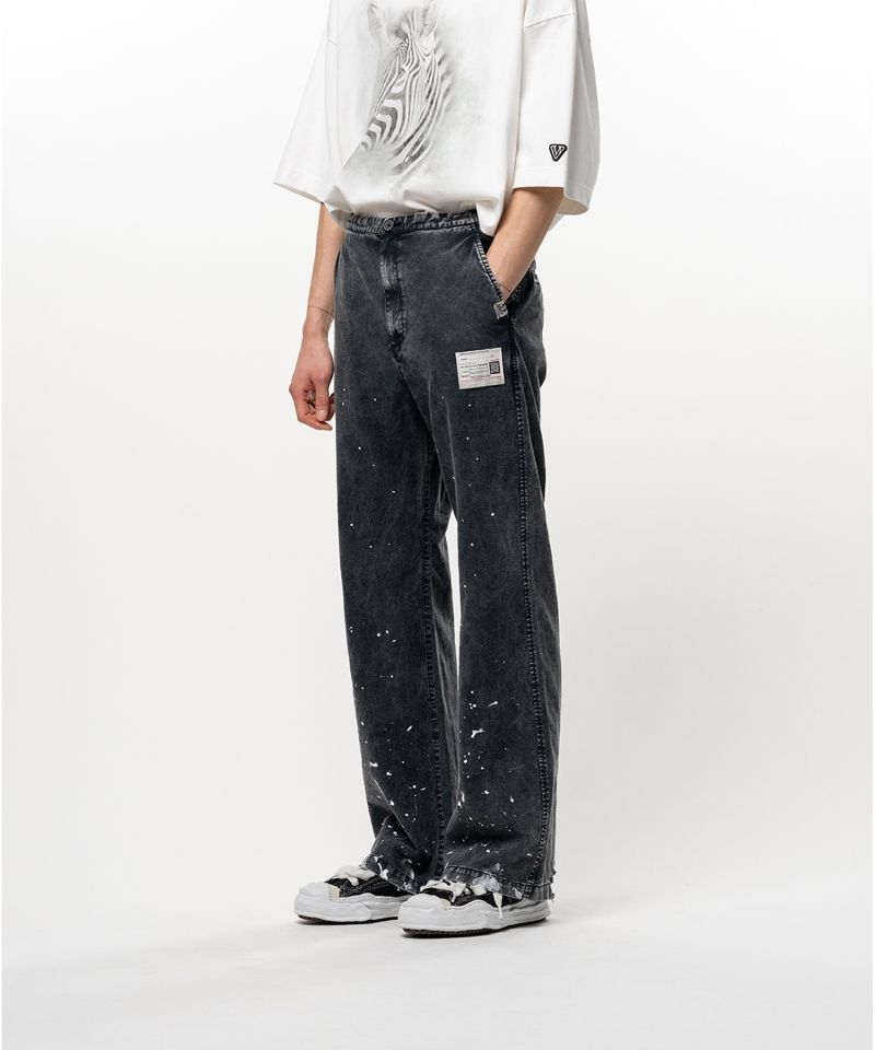 Distressed Cotton Linen Pants