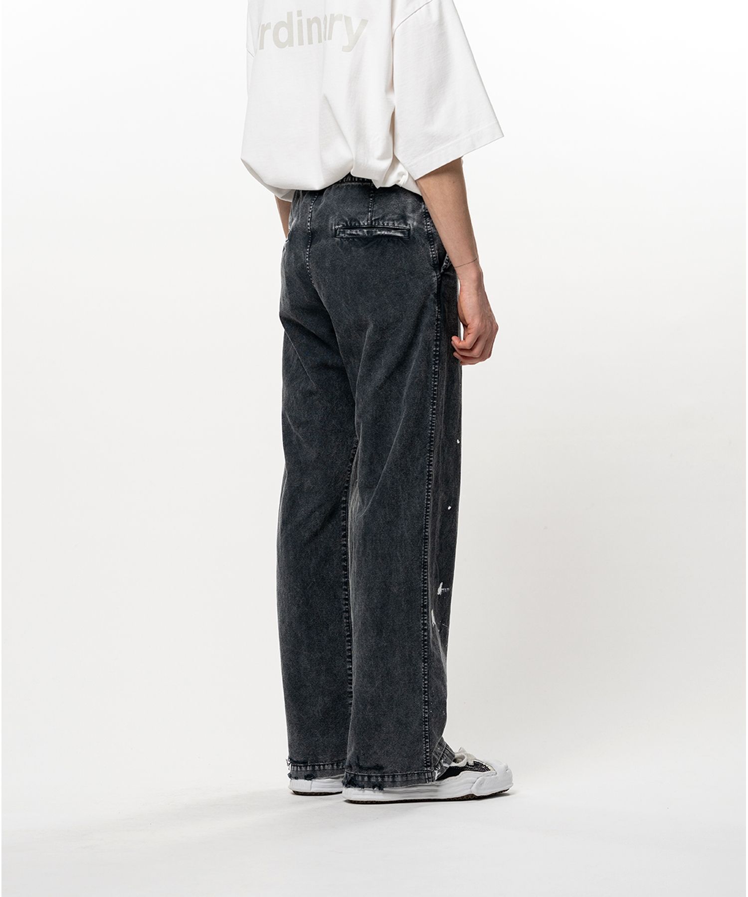 Distressed Cotton Linen Pants