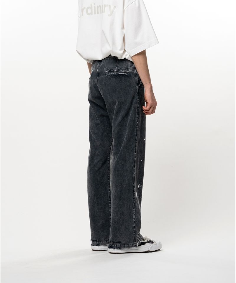 Distressed Cotton Linen Pants