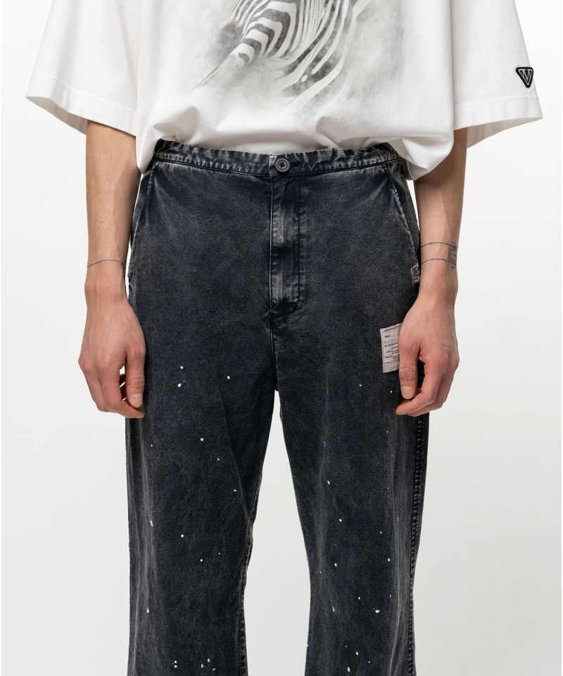 Distressed Cotton Linen Pants