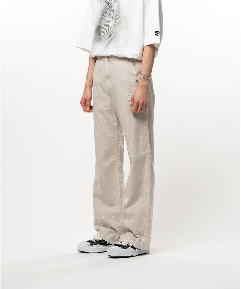 Distressed Cotton Linen Pants