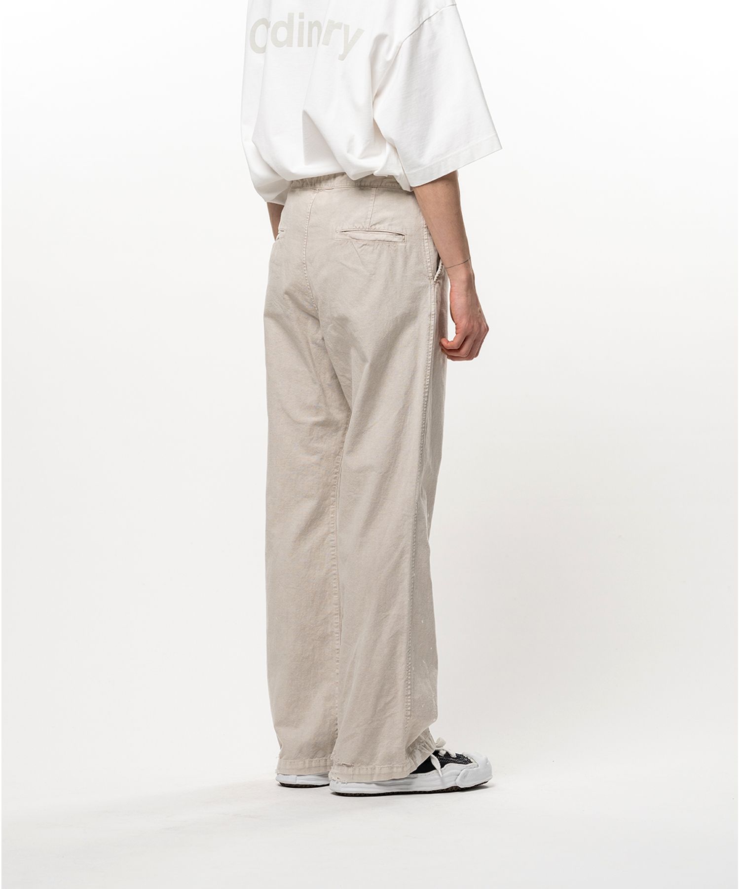 Distressed Cotton Linen Pants