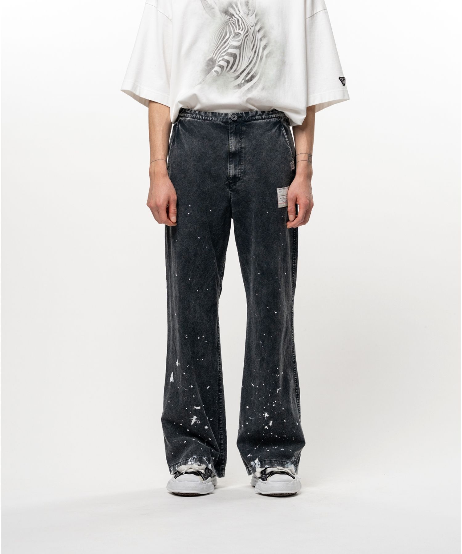 Distressed Cotton Linen Pants