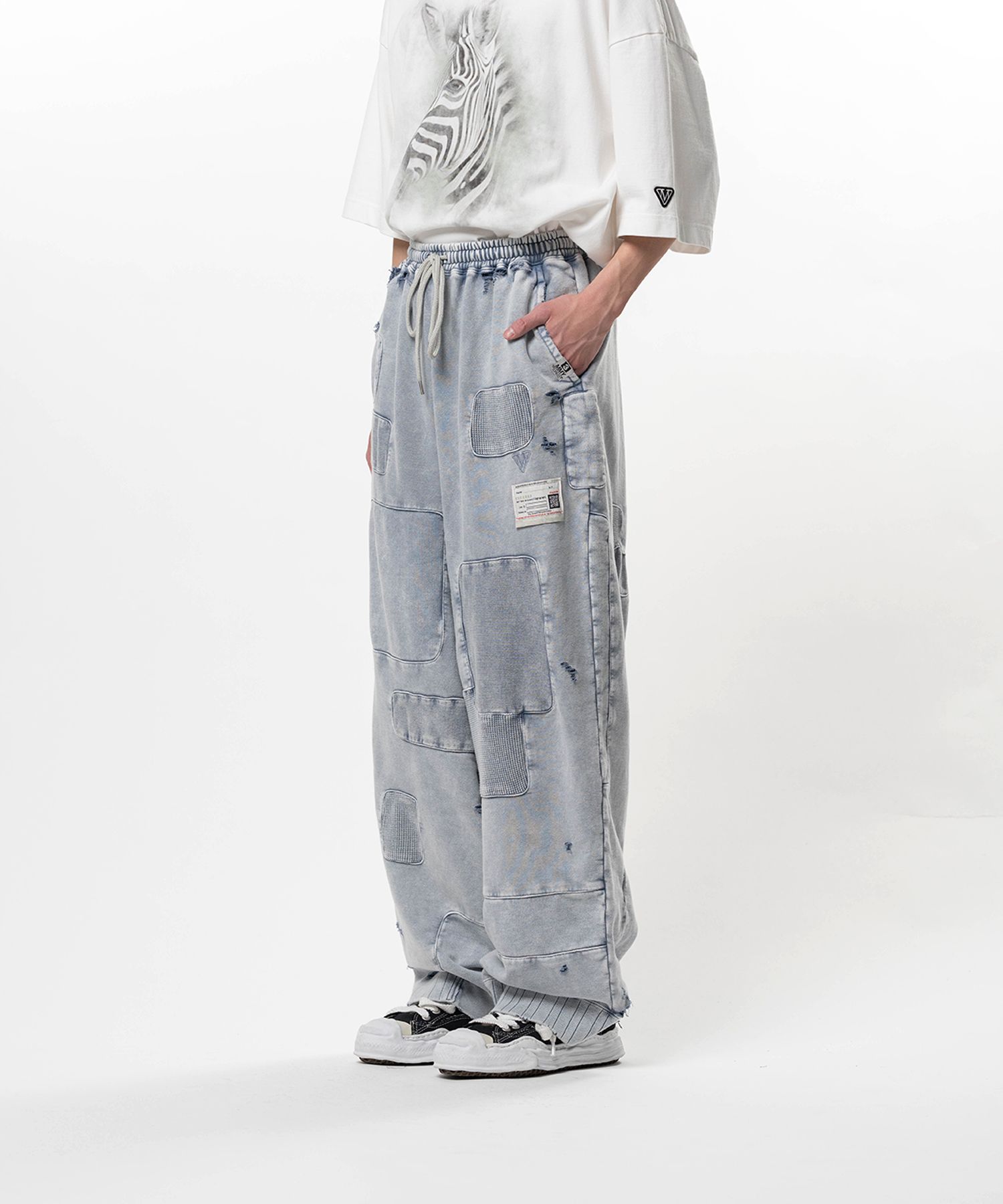 Bleached Repair Sweat Pants