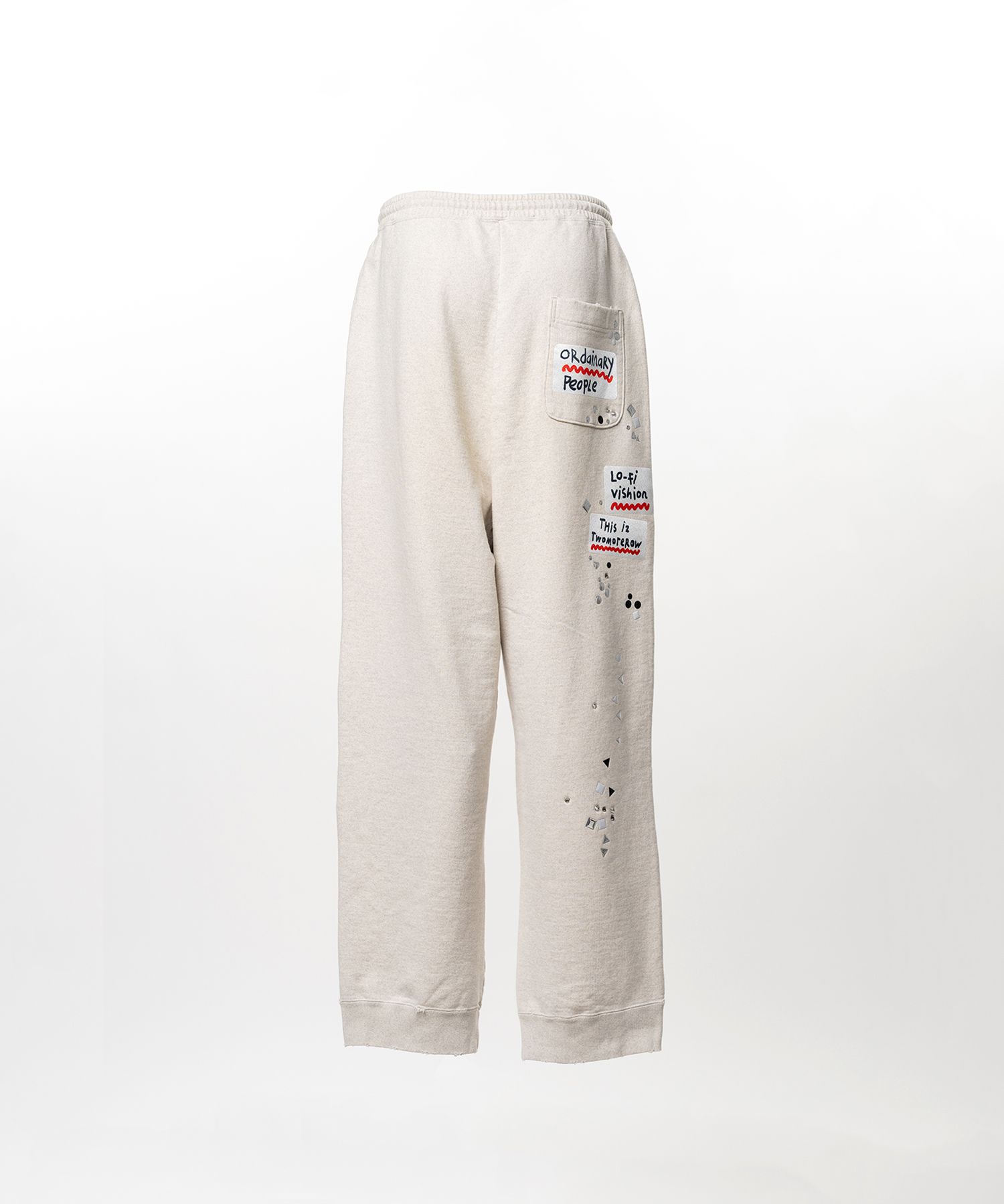 Embellished Sticker Sweat Pants