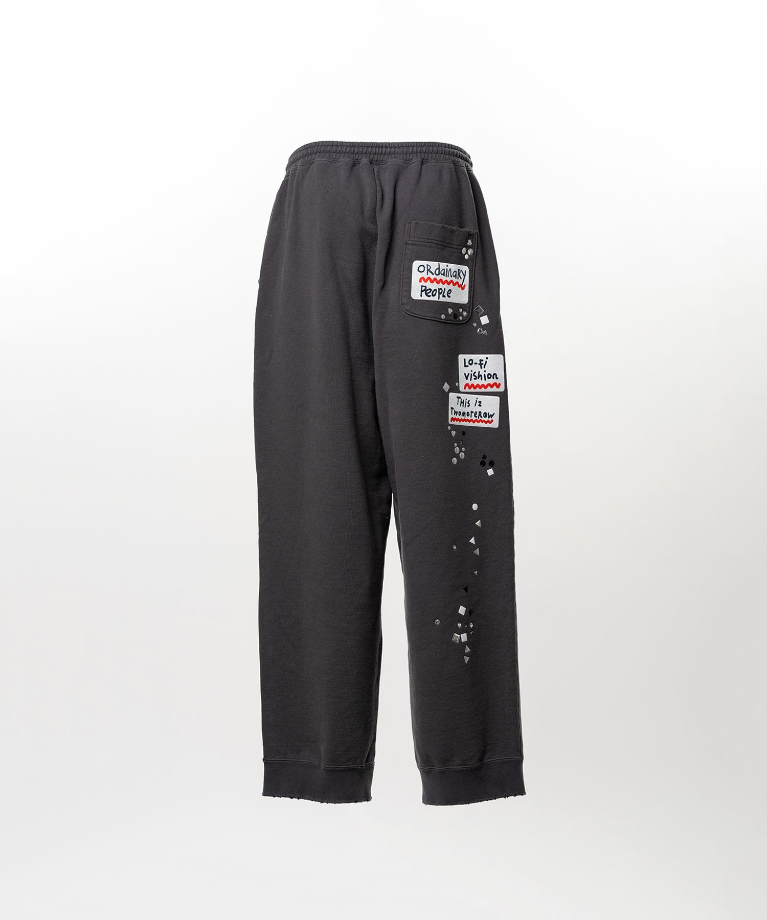Embellished Sticker Sweat Pants