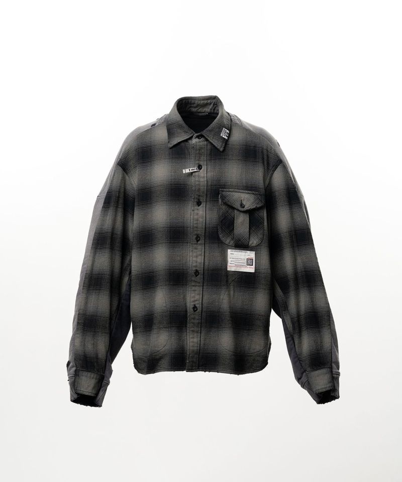 Front Back Combined Check Shirt