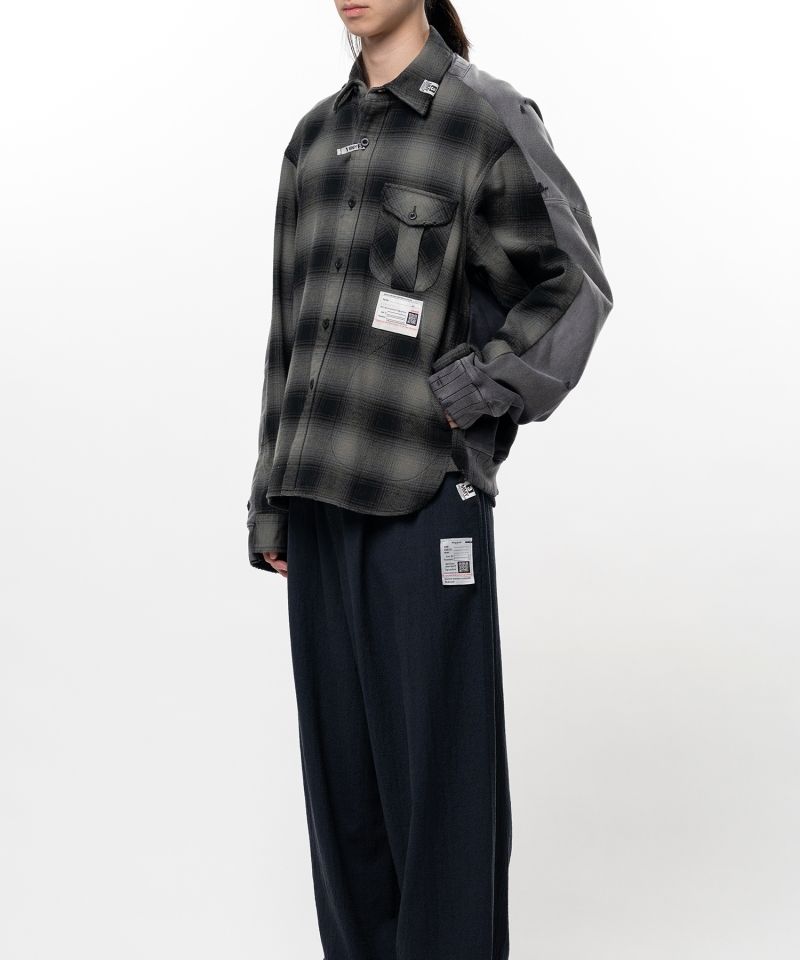 Front Back Combined Check Shirt