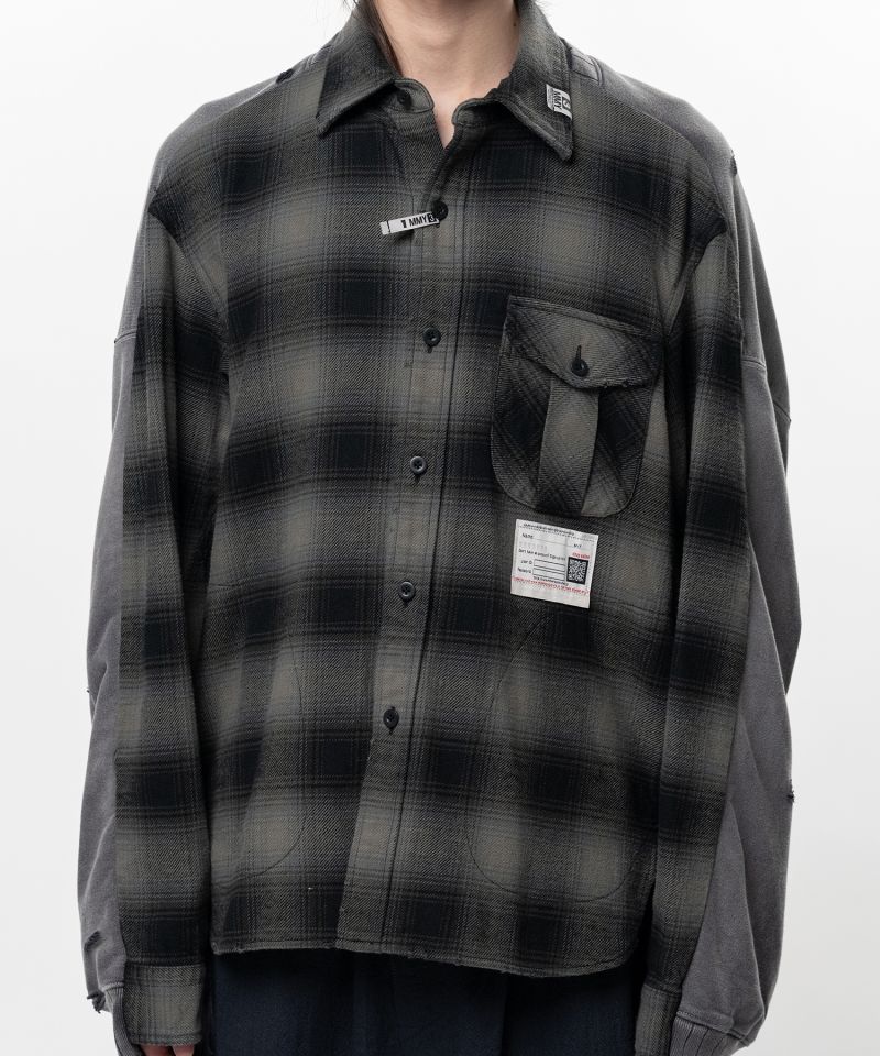 Front Back Combined Check Shirt