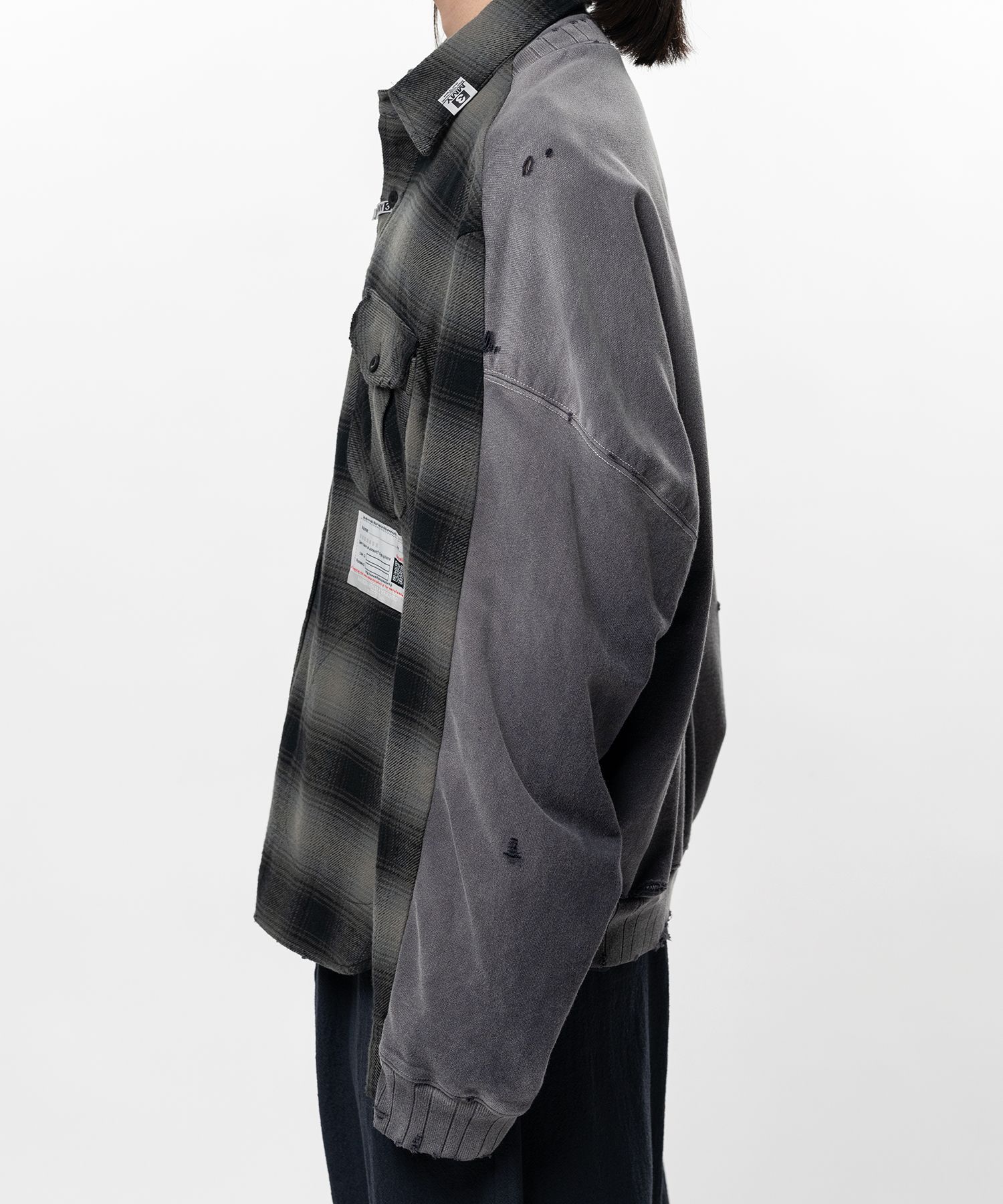 Front Back Combined Check Shirt