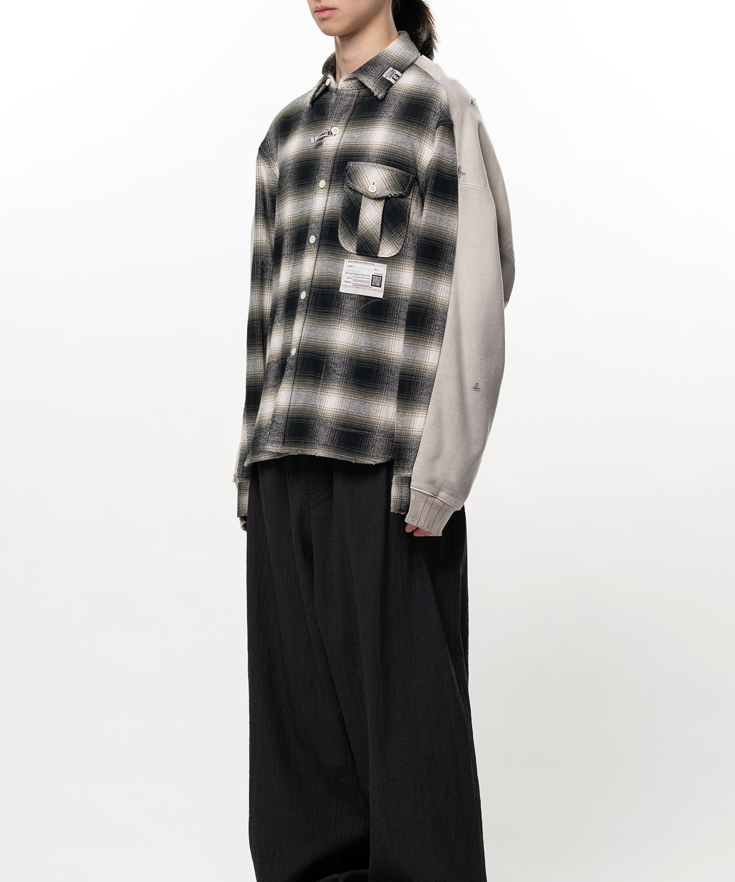 Front Back Combined Check Shirt