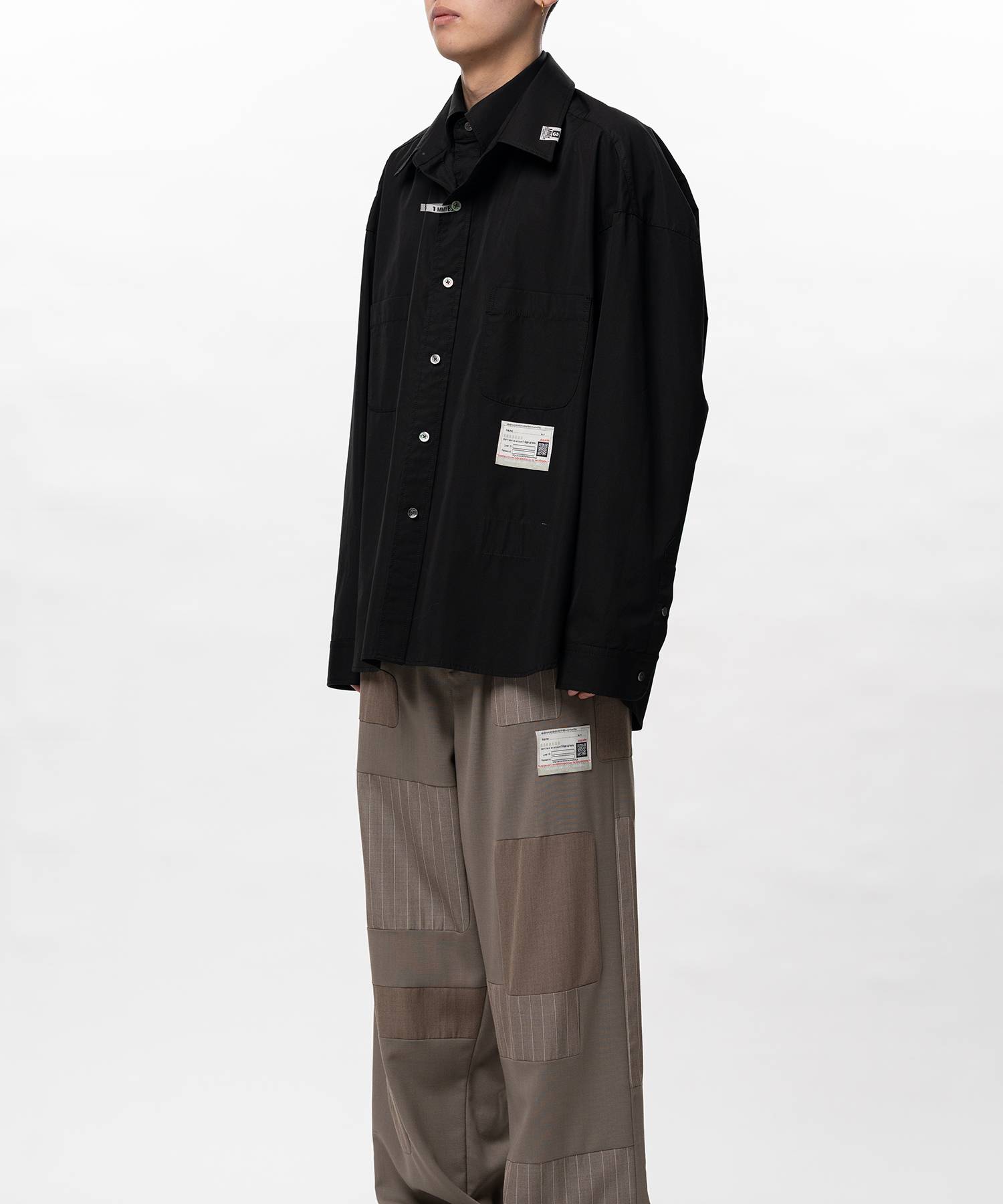 Front Layered Stripe Shirt