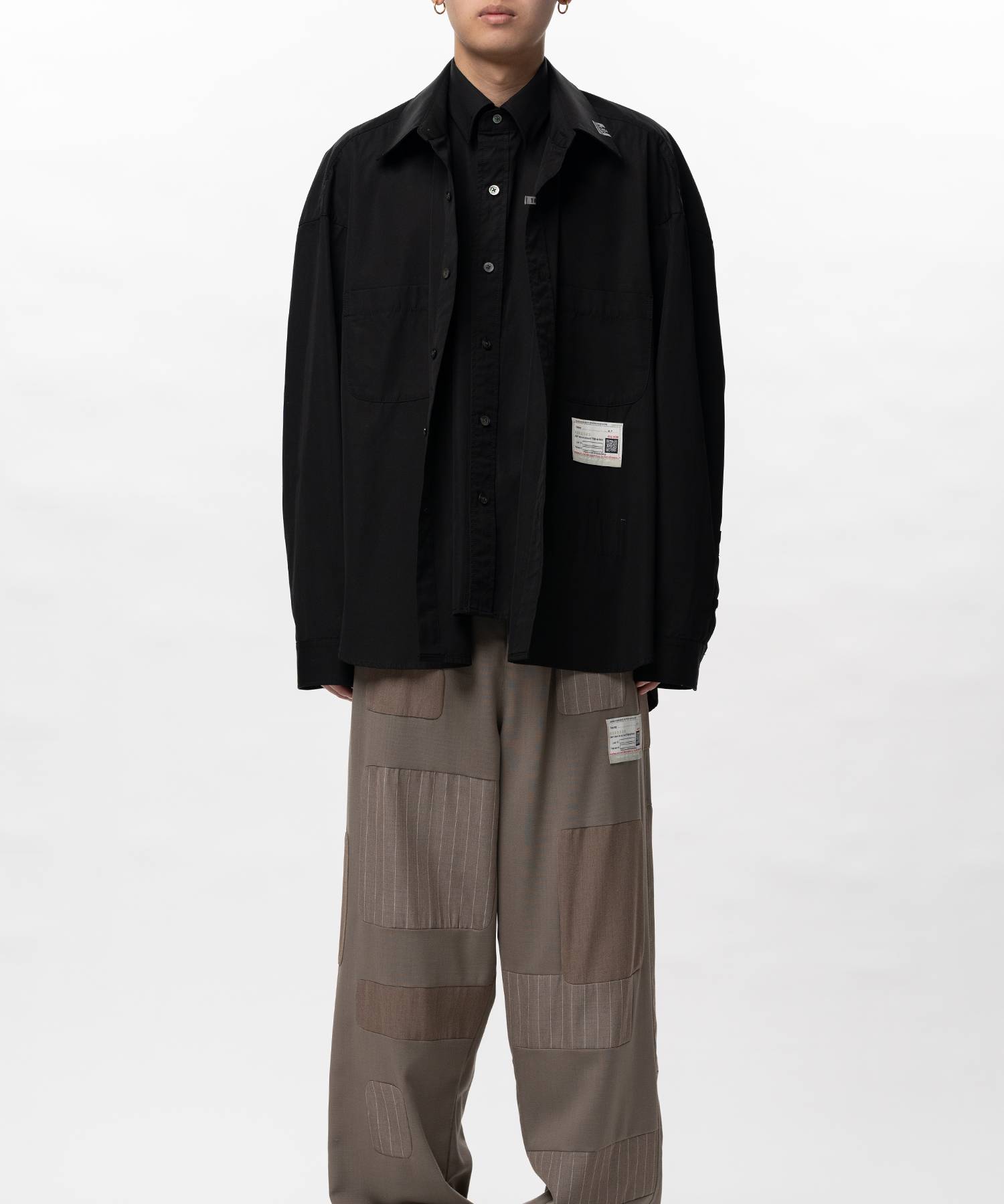 Front Layered Stripe Shirt