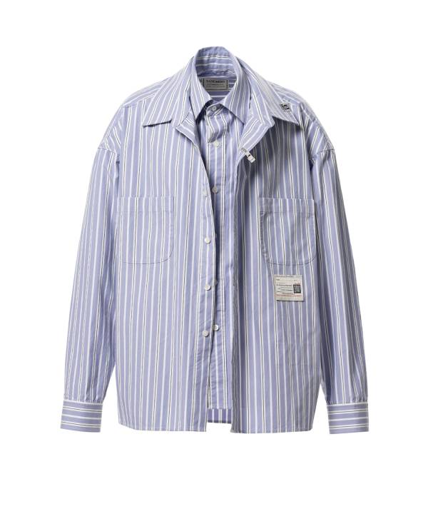 Front Layered Stripe Shirt