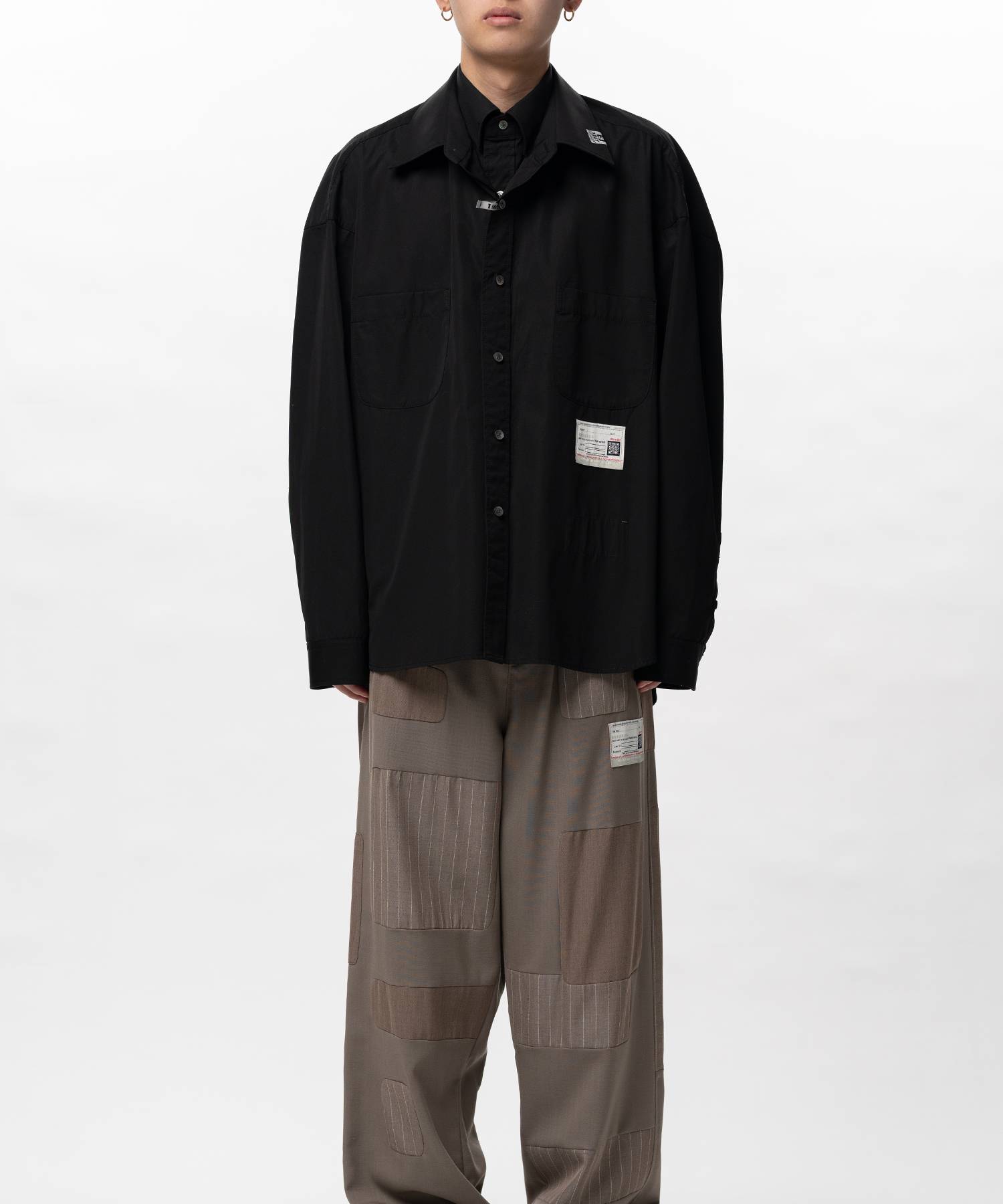 Front Layered Stripe Shirt