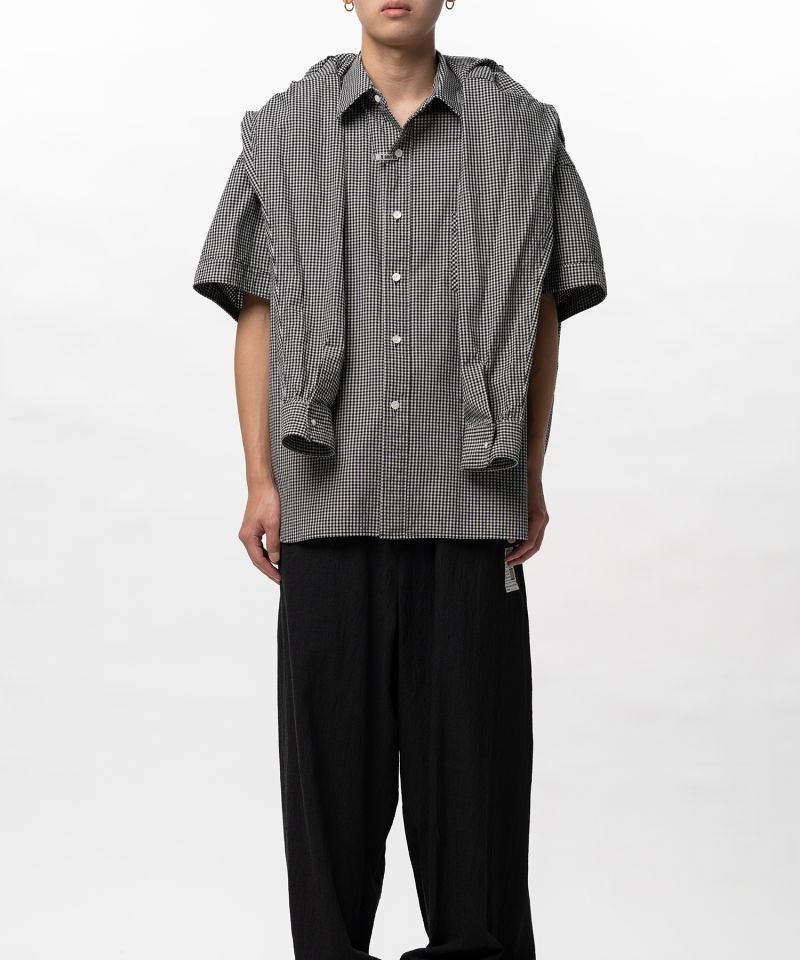 Sleeve Layered Check Shirt