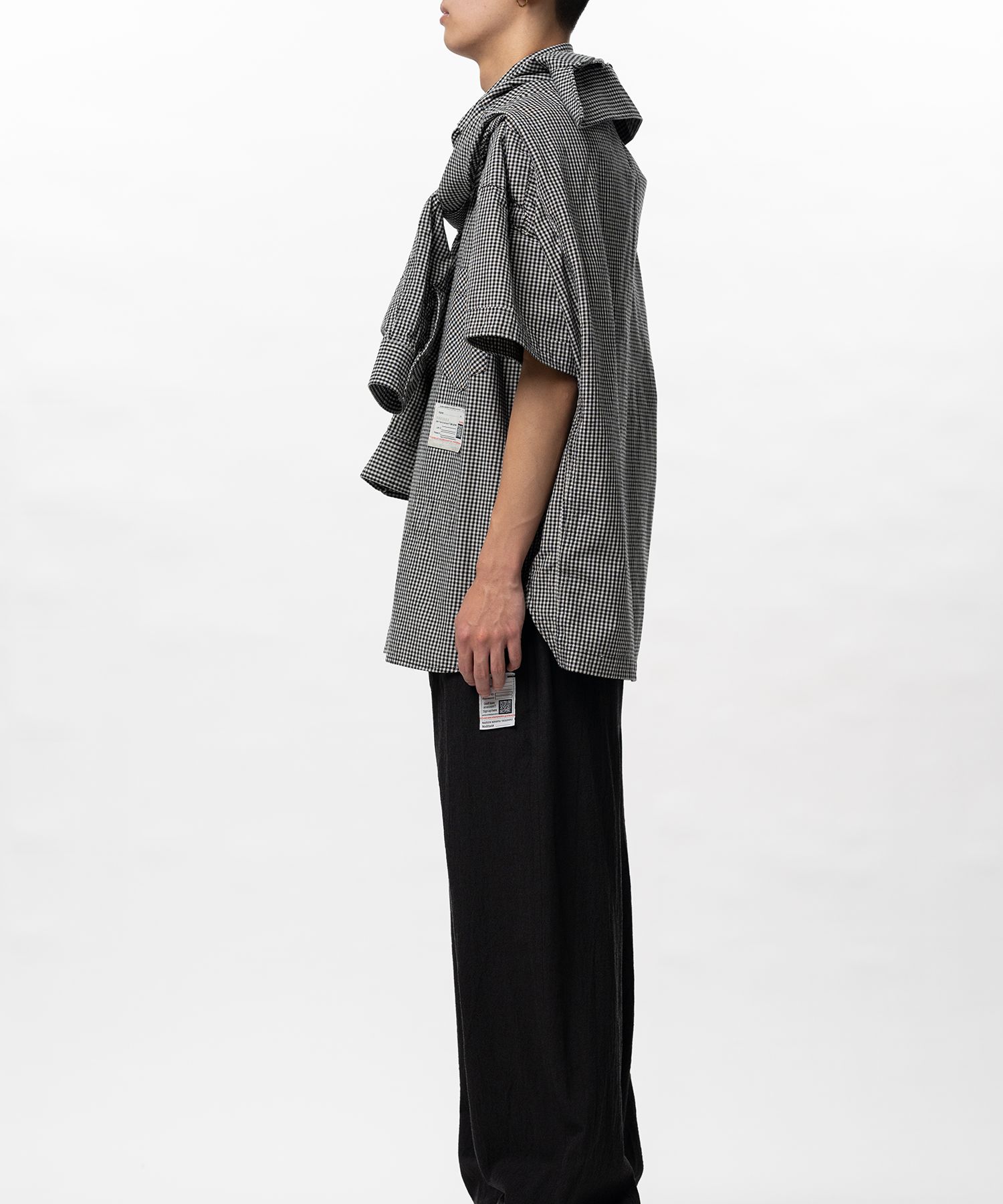 Sleeve Layered Check Shirt