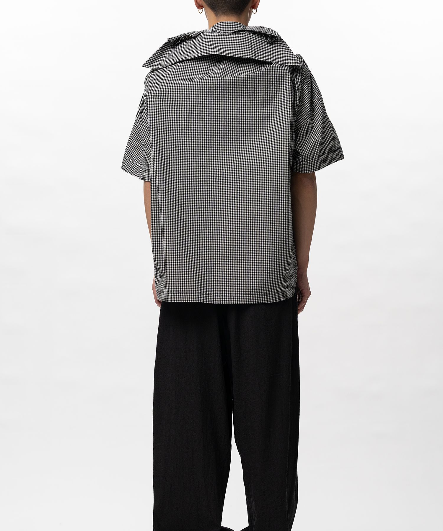 Sleeve Layered Check Shirt