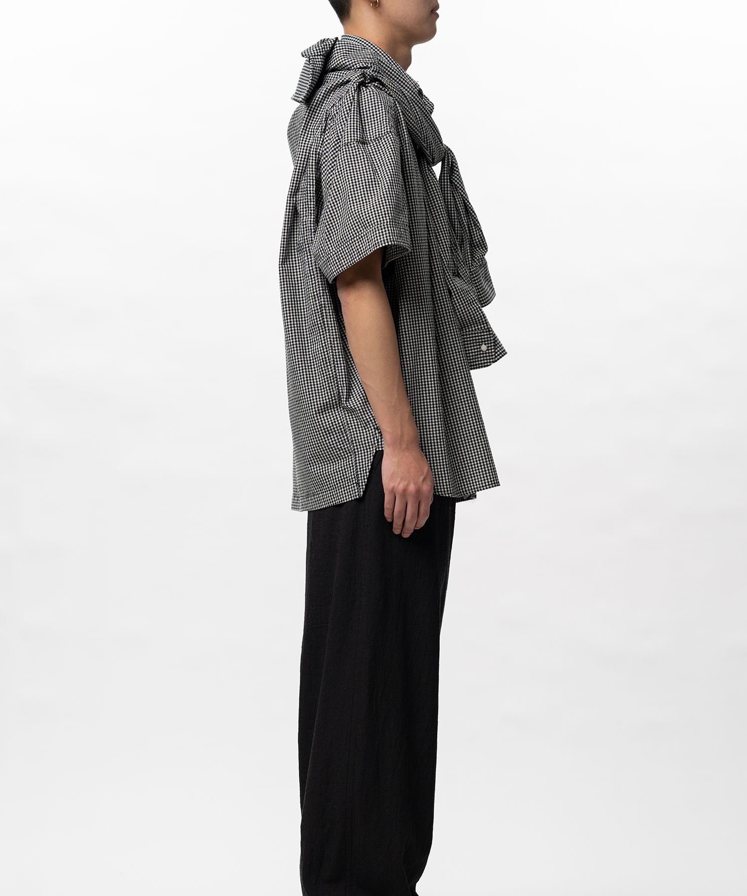 Sleeve Layered Check Shirt