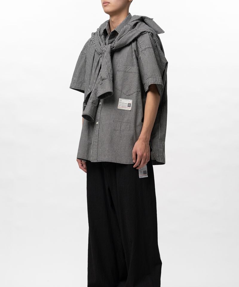 Sleeve Layered Check Shirt