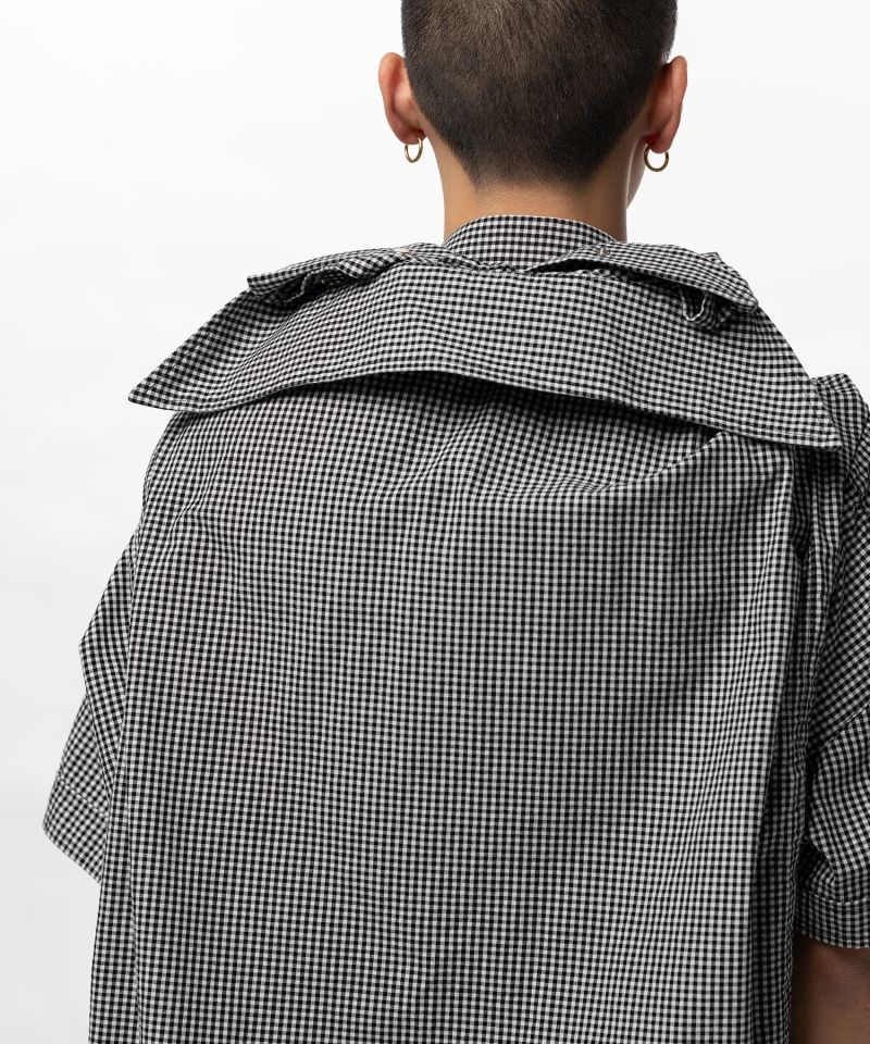 Sleeve Layered Check Shirt