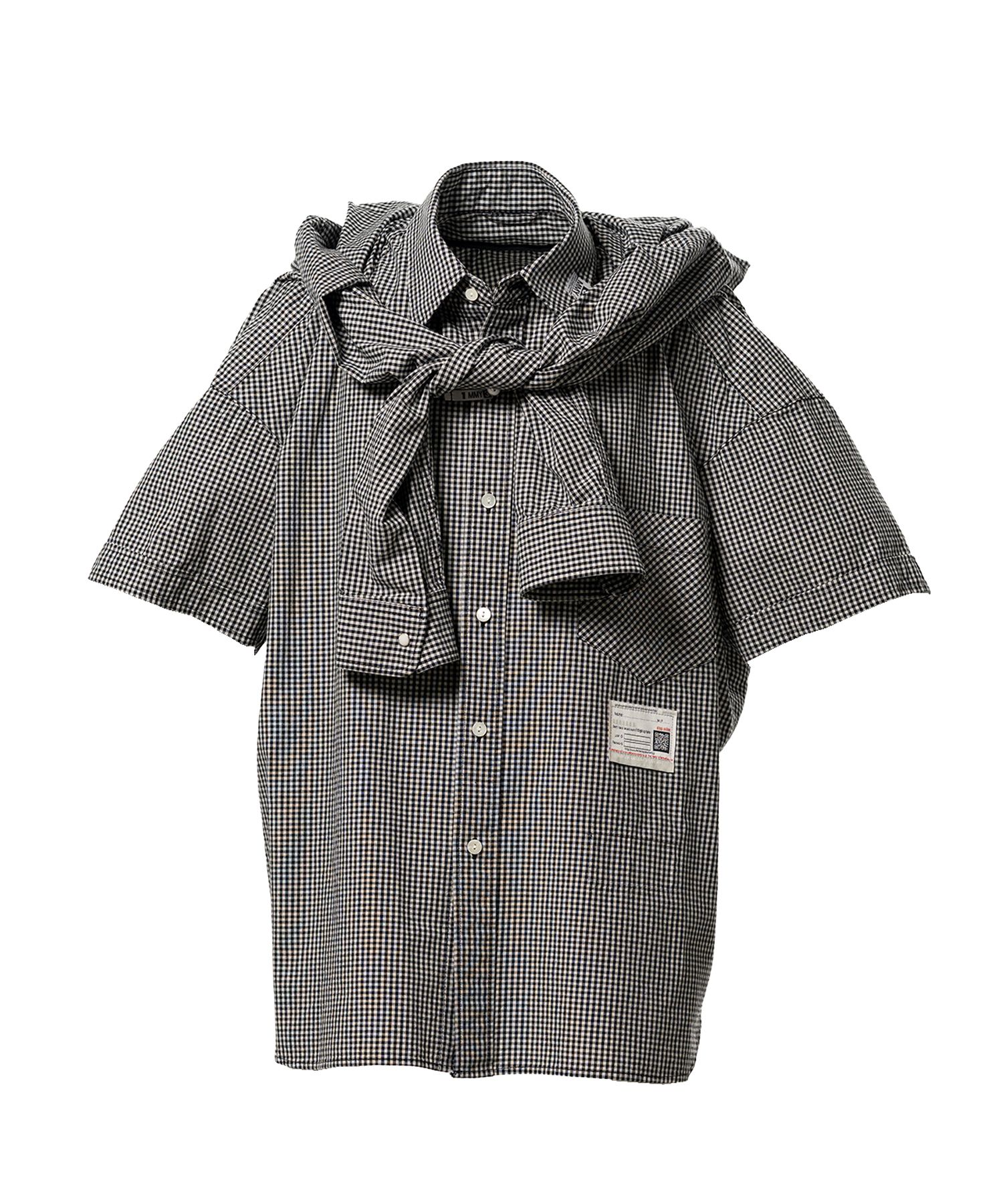 Sleeve Layered Check Shirt