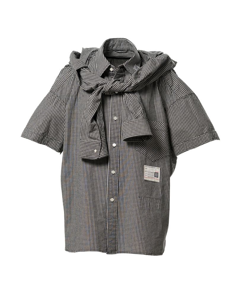 Sleeve Layered Check Shirt