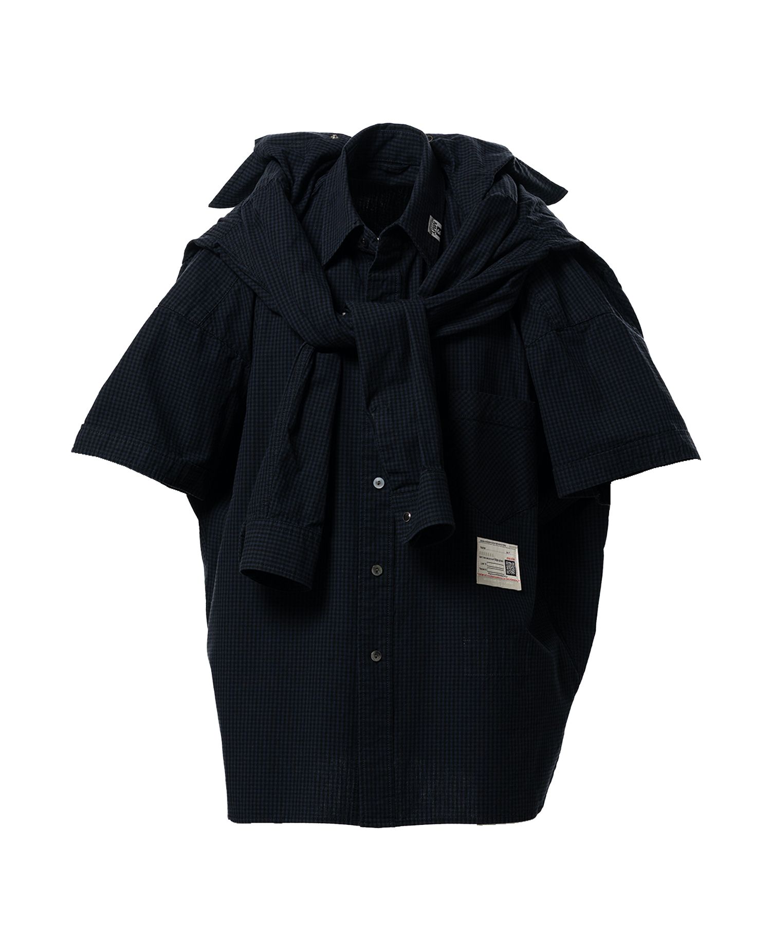 Sleeve Layered Check Shirt