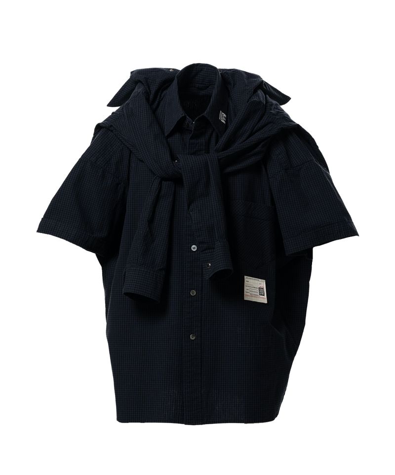 Sleeve Layered Check Shirt