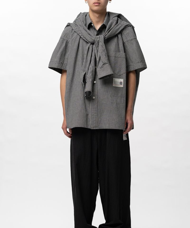 Sleeve Layered Check Shirt