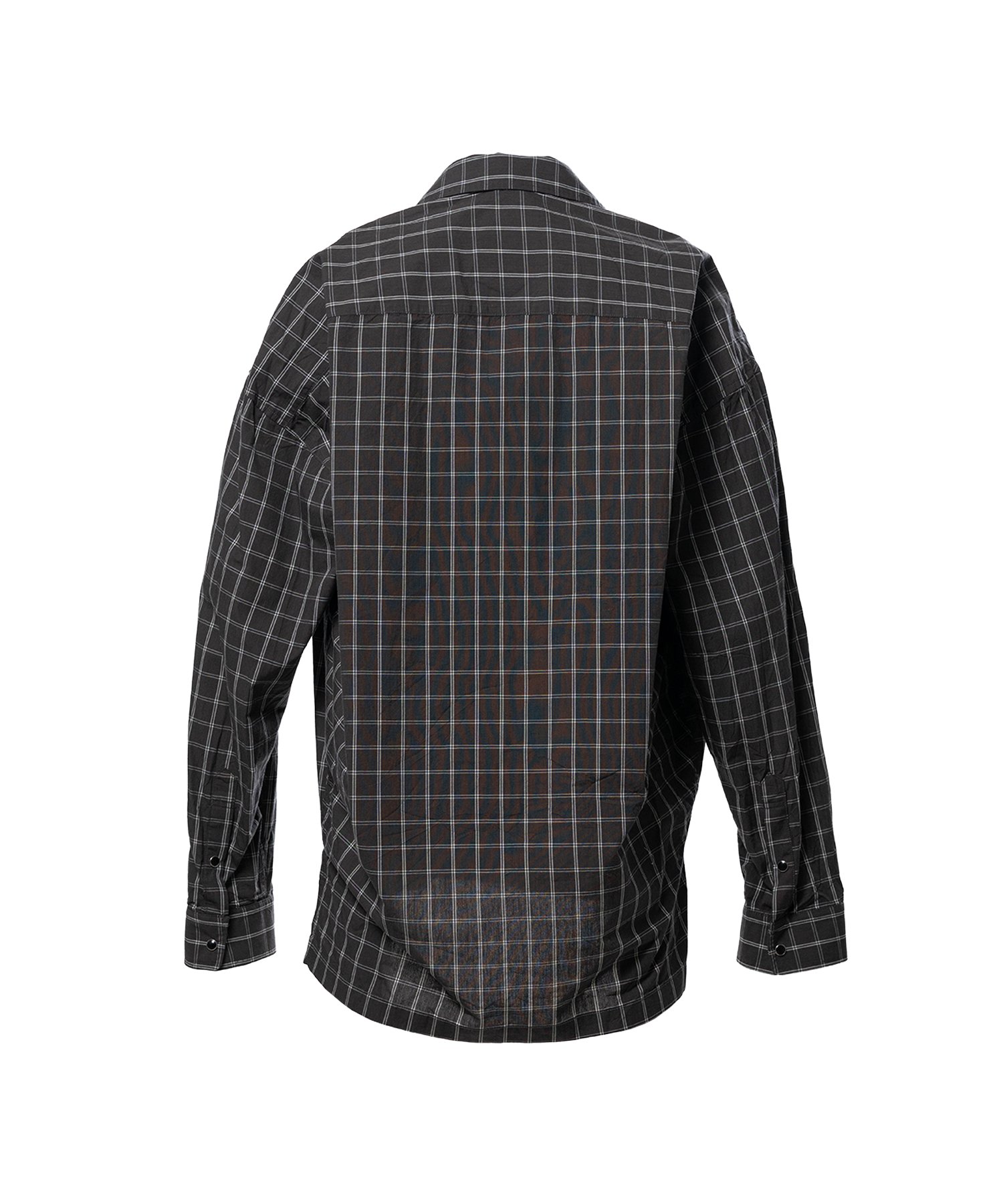 Embellished Sticker Long Sleeve Check Shirt