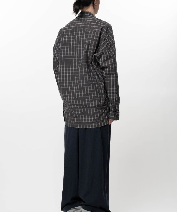 Embellished Sticker Long Sleeve Check Shirt