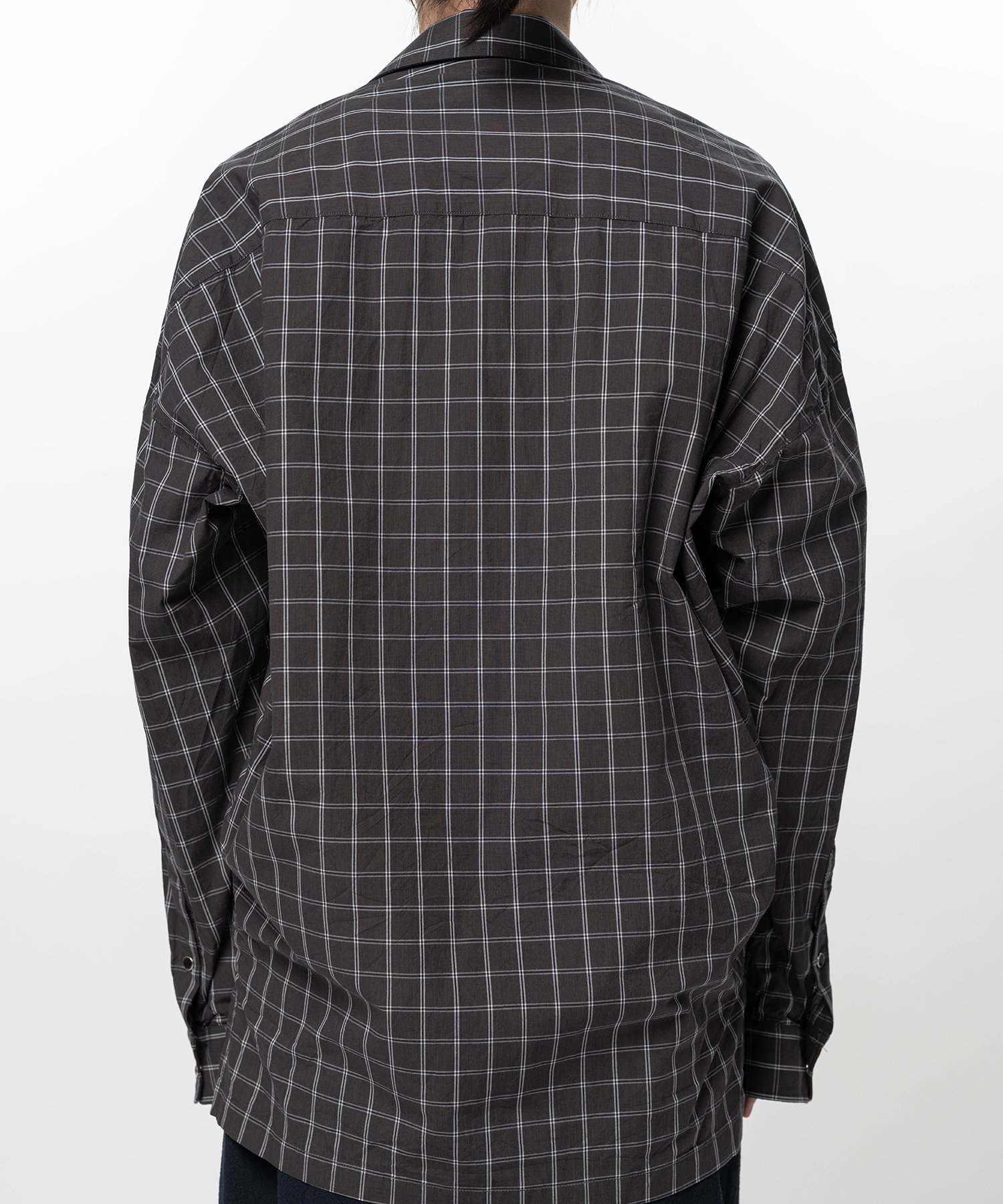 Embellished Sticker Long Sleeve Check Shirt