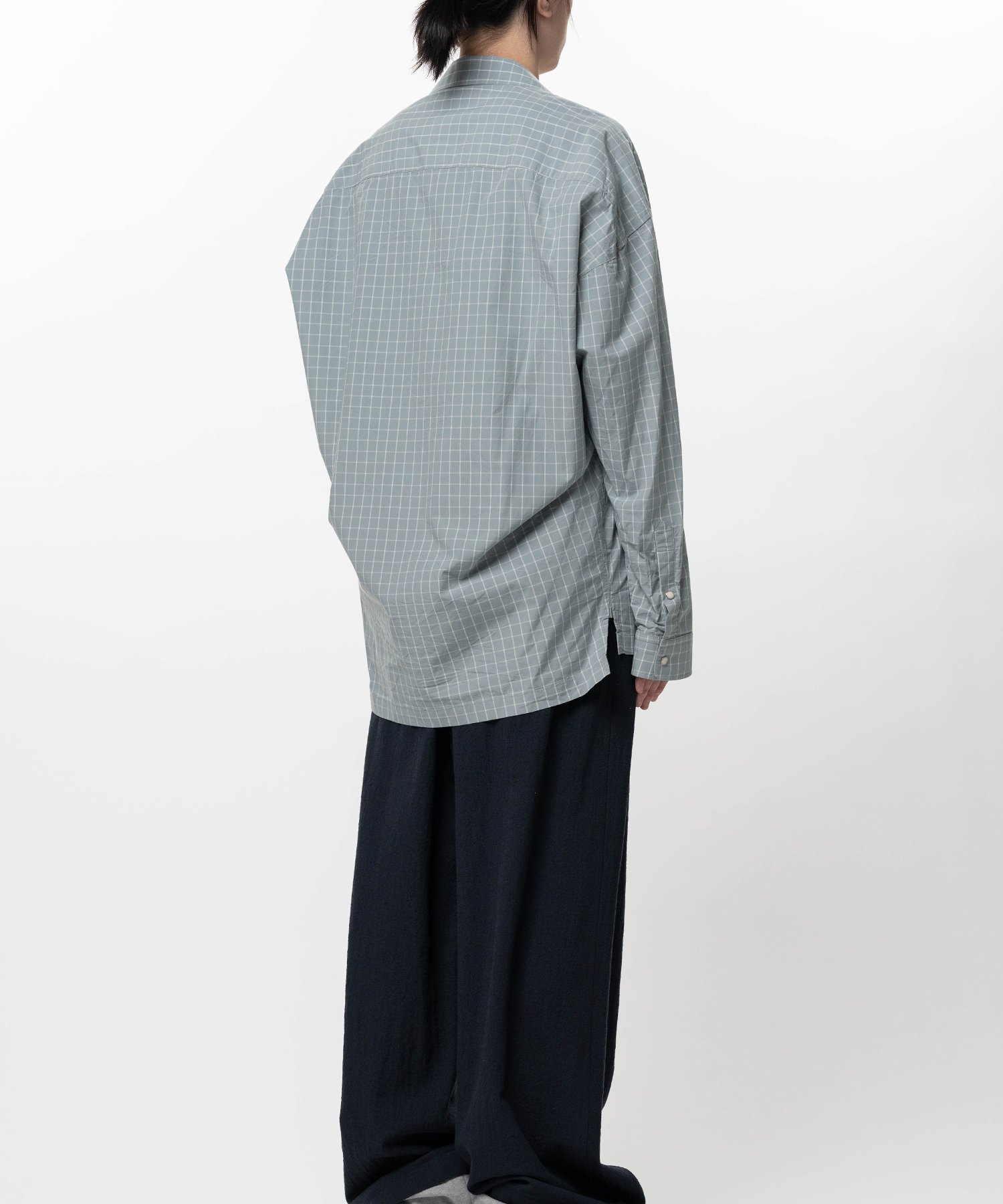 Embellished Sticker Long Sleeve Check Shirt