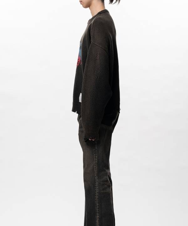 Strawberry Jacquard Knit Sweater