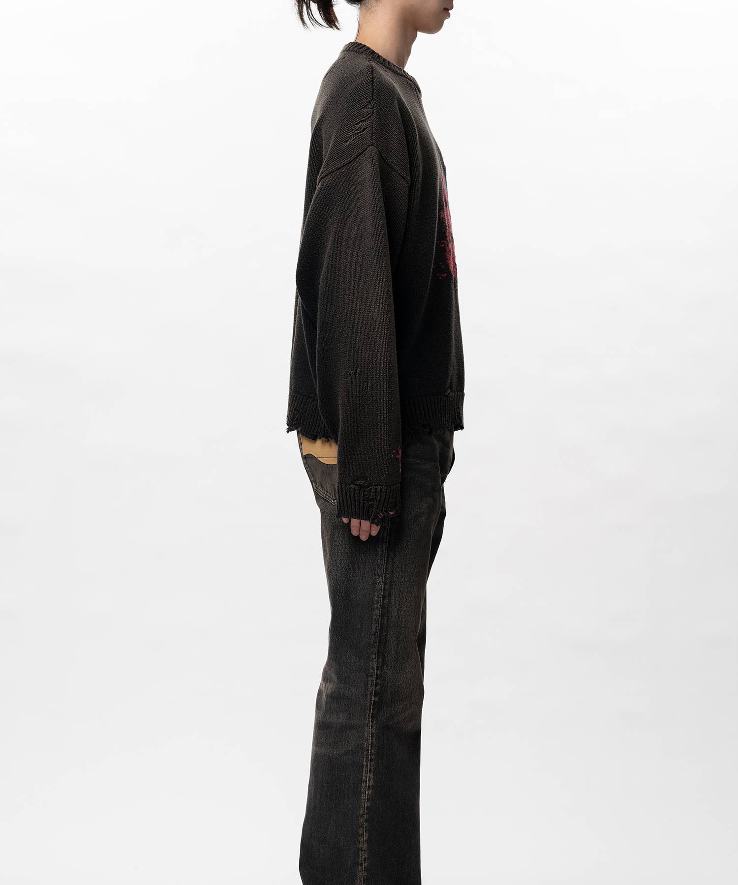 Strawberry Jacquard Knit Sweater