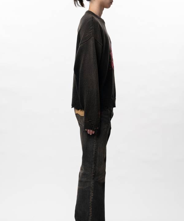 Strawberry Jacquard Knit Sweater