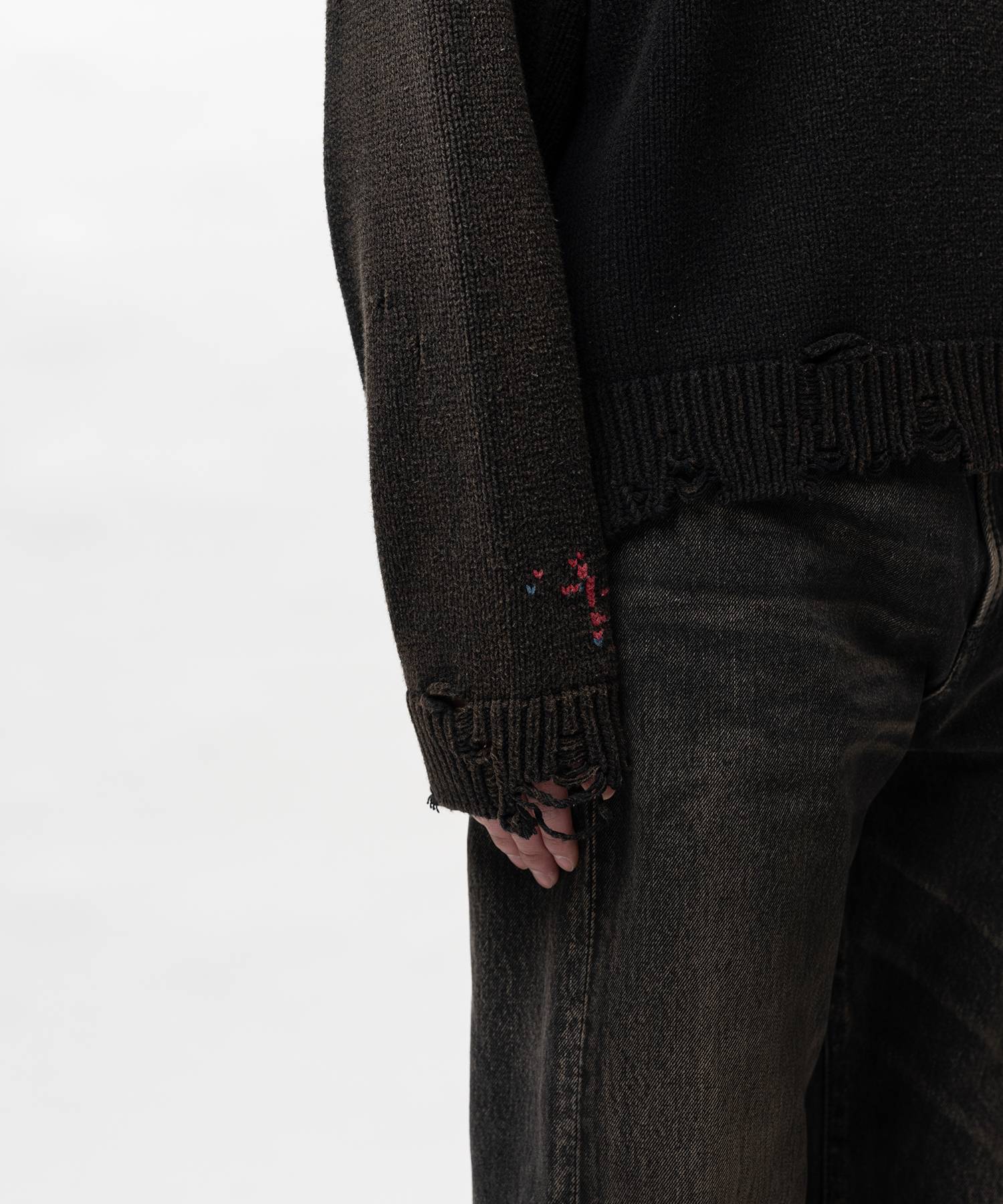 Strawberry Jacquard Knit Sweater