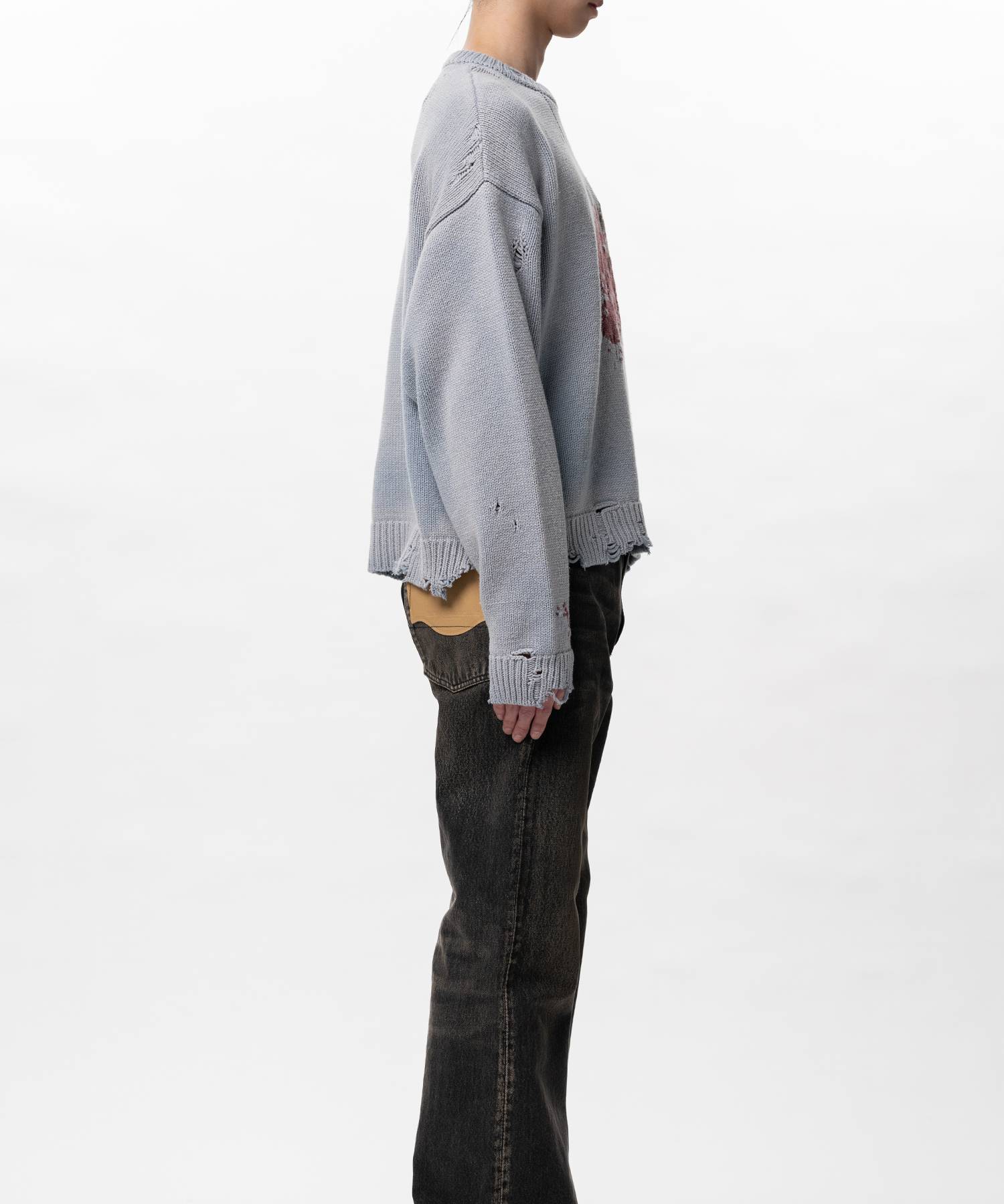 Strawberry Jacquard Knit Sweater