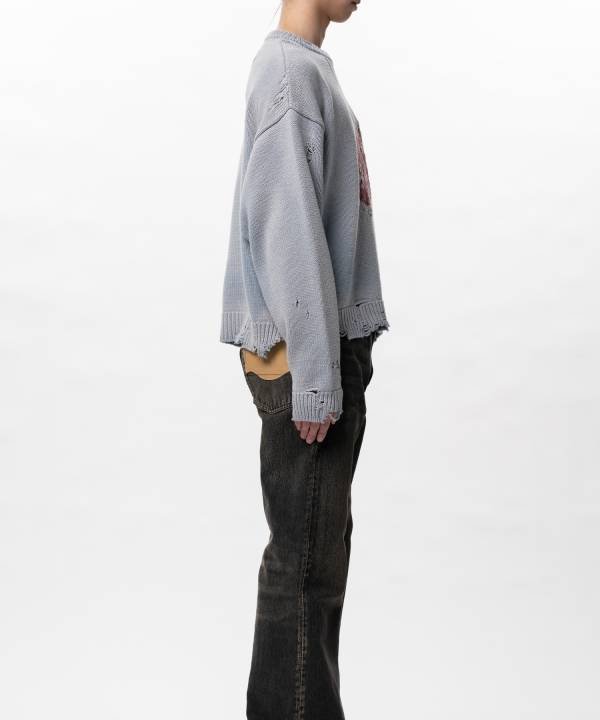 Strawberry Jacquard Knit Sweater