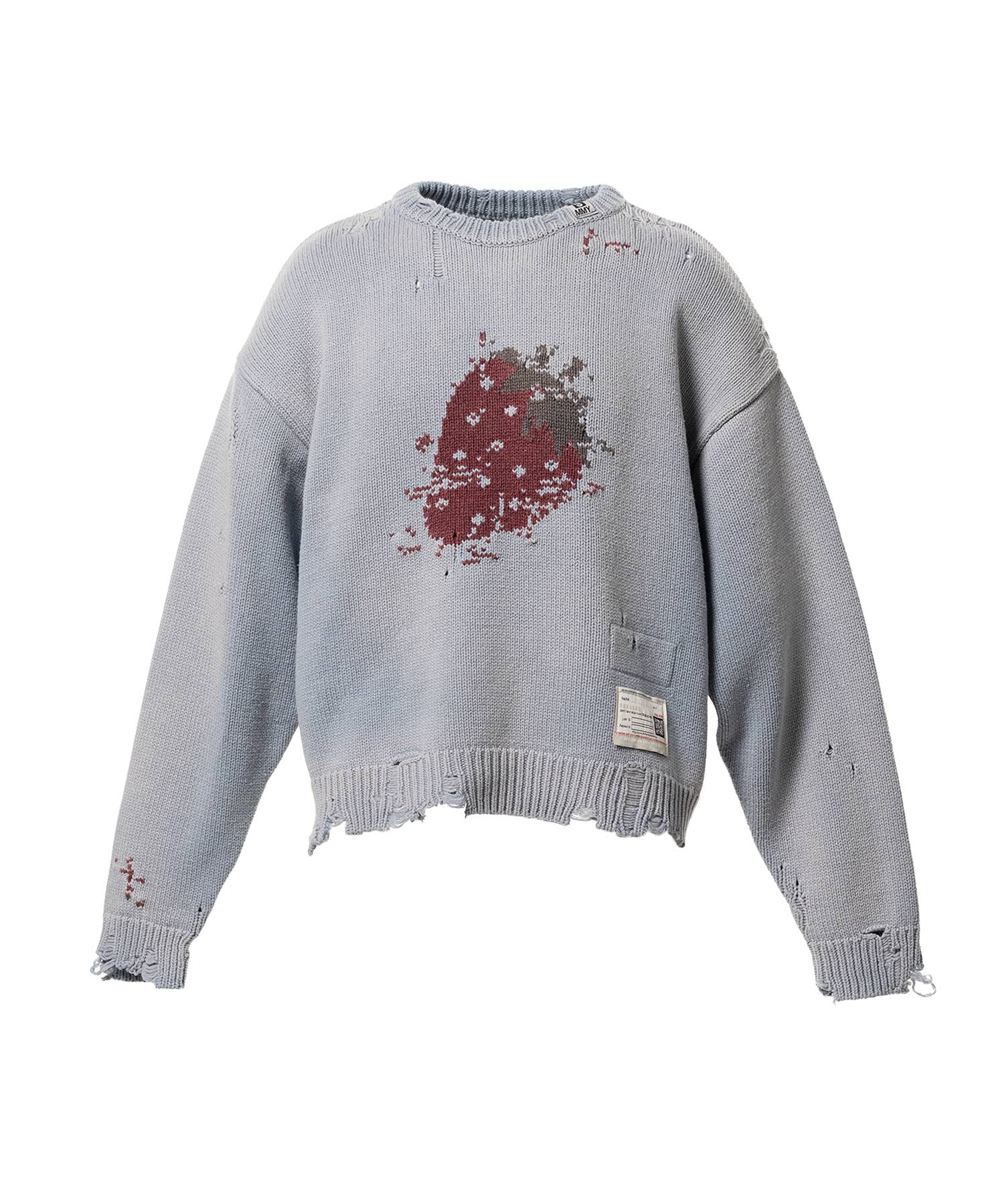 Strawberry Jacquard Knit Sweater