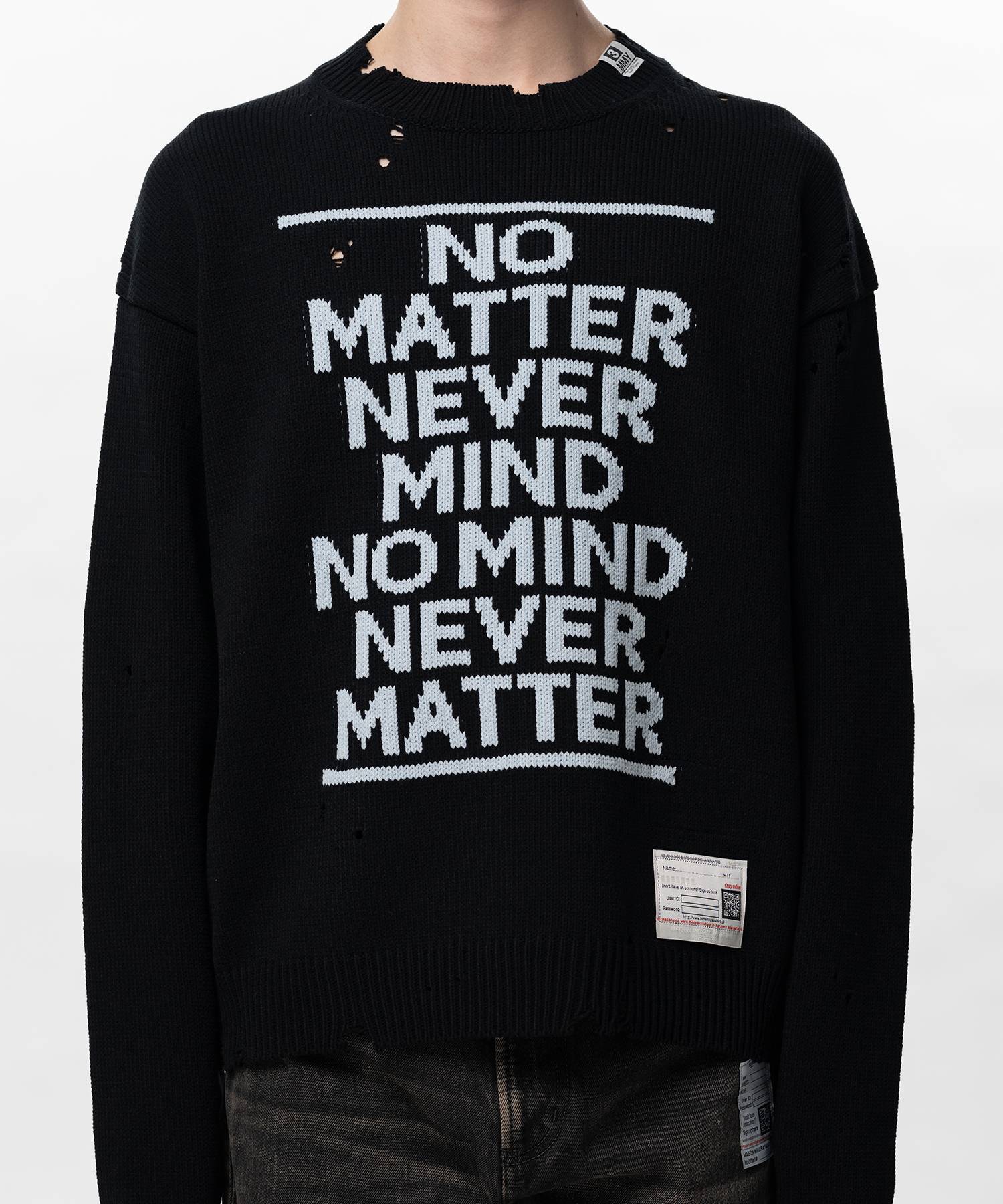 Message Jacquard Knit Sweater