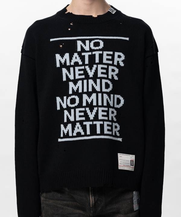 Message Jacquard Knit Sweater