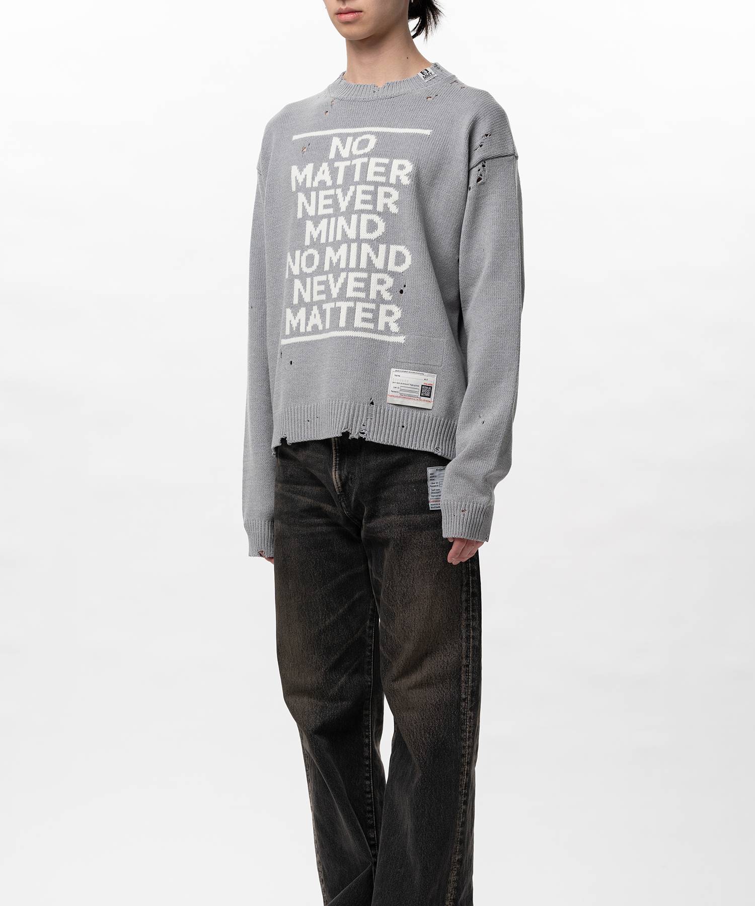 Message Jacquard Knit Sweater