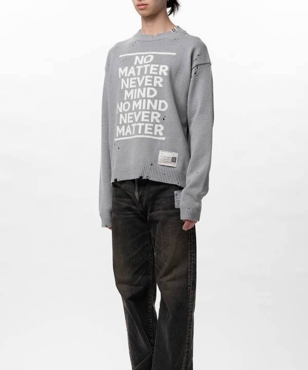 Message Jacquard Knit Sweater