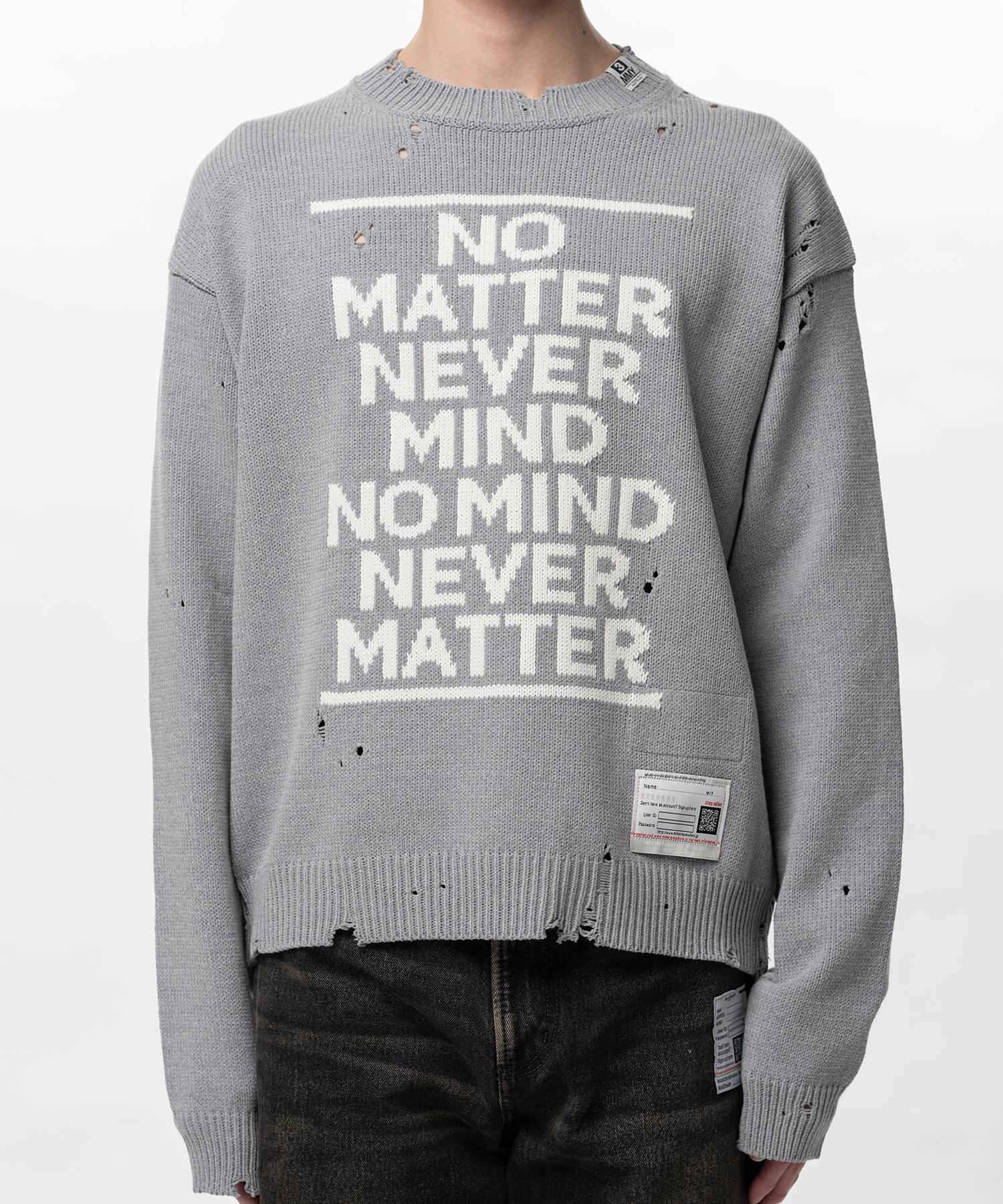 Message Jacquard Knit Sweater