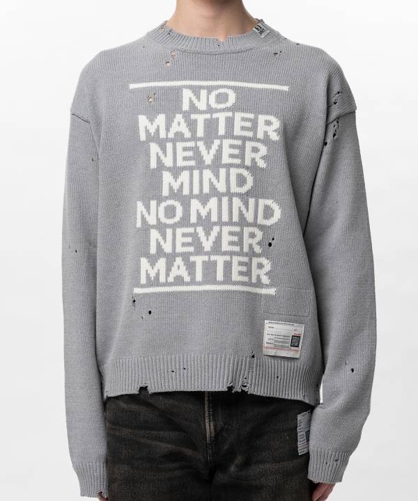 Message Jacquard Knit Sweater