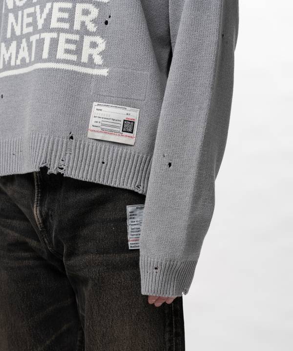 Message Jacquard Knit Sweater