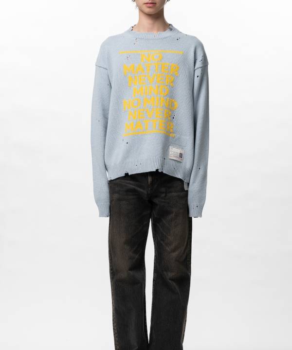 Message Jacquard Knit Sweater